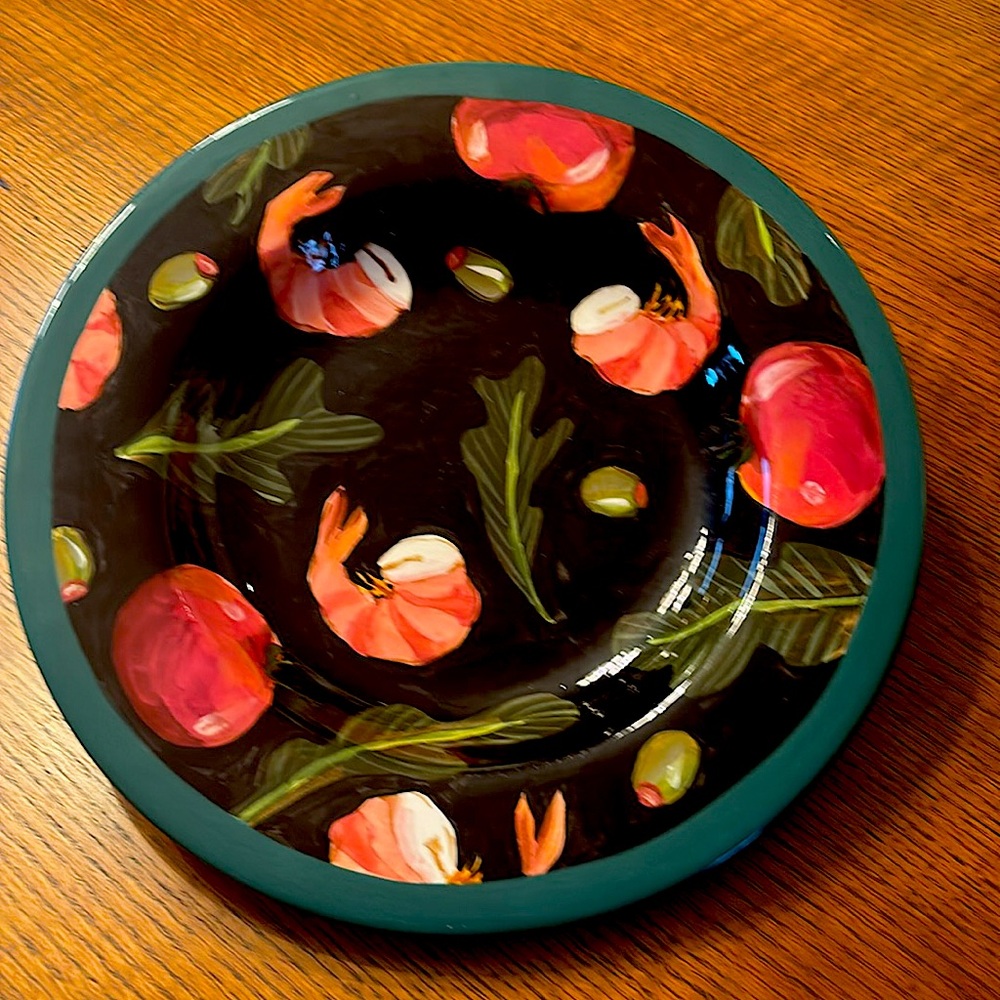 Droll Design 12” Black Shrimp Bowl
